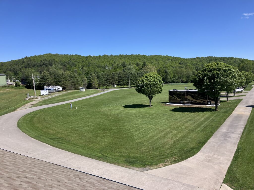 large grassy campground field